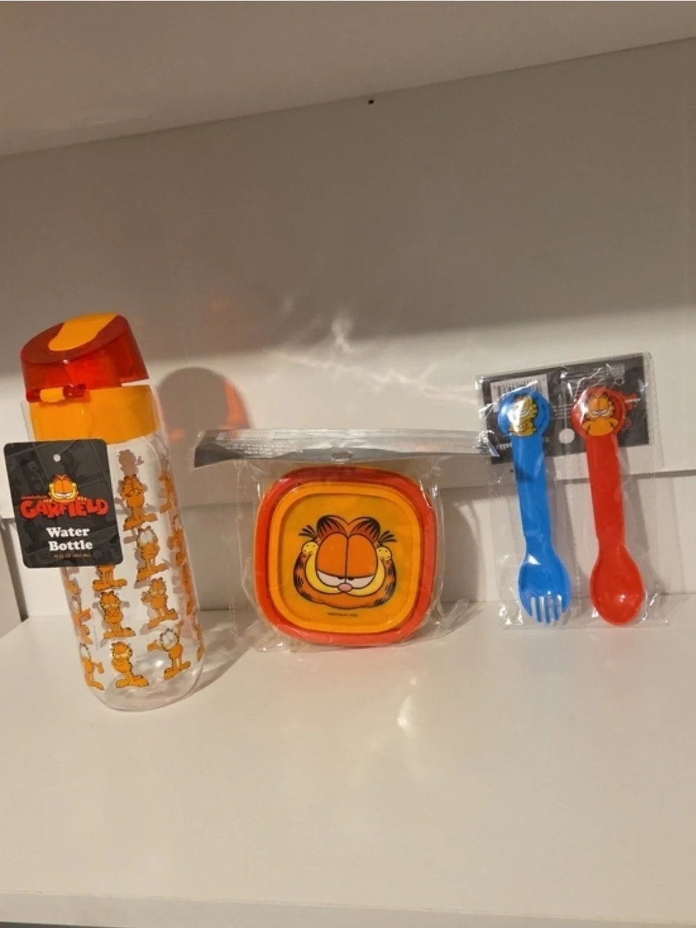 Garfield Yellow Kitchen Set - Travel Mug, Water Bottle & Utensils